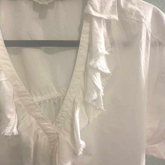 Pilcro Short-Sleeve Reworked Ruffle Blouse - Picture 6 of 9